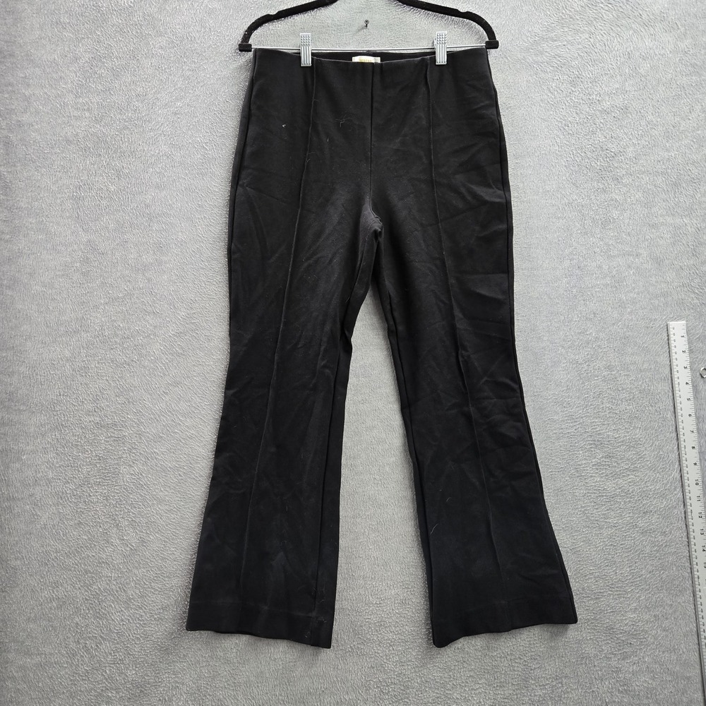Maeve Women Pants MEDIUM Black Nylon Viscose The Margot 27" Inseam